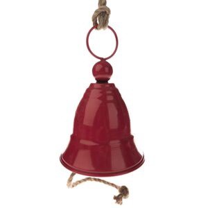 Závěsný kovový zvonek - červený 11cm | Dekorace - Párty
